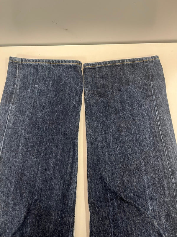 ステューシー STUSSY OLD STUSSY 30th Aniversary 30周年記念 ストレートデニムパンツ 刺繍ロゴ インディゴ 青 デニム ブルー 34 101MB-753