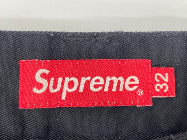 シュプリーム SUPREME WORK PANTS ワーク パンツ ジップアップ ズボン ボトムス フルレングス ポリエステル コットン メンズ BLACK 黒 無地 チノパン ブラック 32 104MB-329