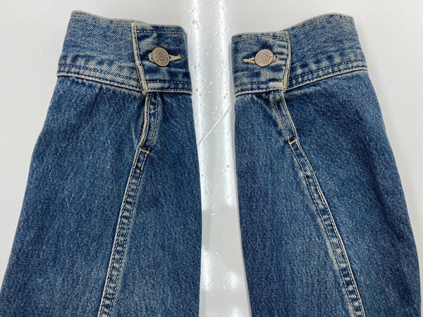 ダブルアールエル RRL 90s 90年代 三ツ星タグ USA製 101-J TYPE デニムジャケット Gジャン トラッカージャケット 紺 青 ジャケット 無地 ネイビー Mサイズ 104MT-1995