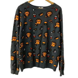 アベイシングエイプ A BATHING APE マイロ milo スウェット ブラック Mサイズ 201MT-4316