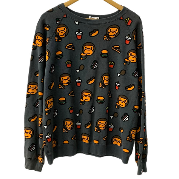 アベイシングエイプ A BATHING APE マイロ milo スウェット ブラック Mサイズ 201MT-4316