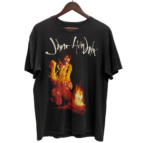【曜日割引対象外】 ヴィンテージ vintage 90's Jim Hendrix THE ULTIMATE EXPERIENCE Hanes USA製 Tシャツ ブラック Lサイズ 201MT-4593 VB
