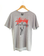 ステューシー STUSSY 8ボール 自由の女神像 フロントロゴ プリント 半袖Tシャツ グレー Tシャツ グレー Mサイズ 103MT-2431