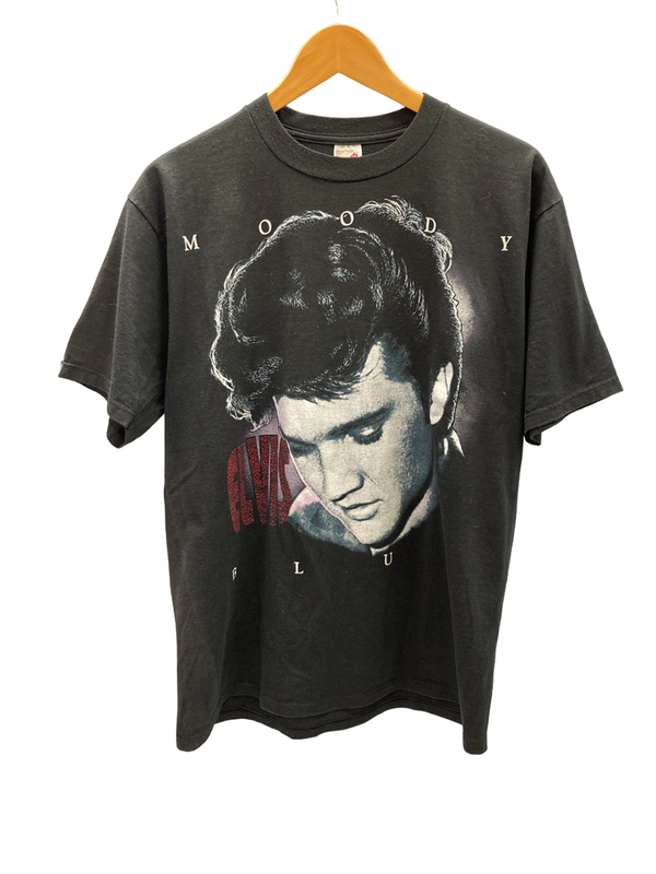 バンド band Elvis Presley エルヴィス プレスリー MOODY BLUE JERZEES US古着 バンドTシャツ Tシャツ ブラック Lサイズ 101MT-3262