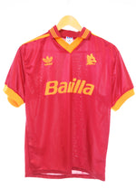 アディダス adidas 93年 ASローマ デサント製 DESCENT 半袖ウエア  ASR-9329 半袖シャツ レッド Sサイズ 103MT-3242