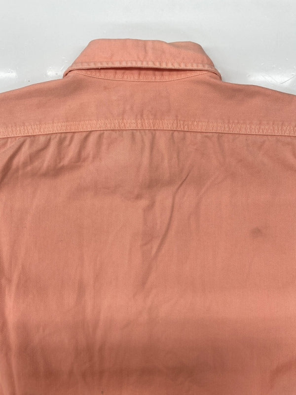 ラルフローレン RalphLauren POLO COUNTRY 90s WORK SHIRT ワーク シャツ タックボタン デニム 長袖 長袖シャツ 無地 ピンク Lサイズ 104MT-2267