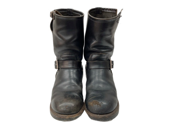レッドウィング RED WING ENGINEER BOOTS エンジニア ブーツ PT91 革靴 ワーク USA製 シューズ 黒 2268 メンズ靴 ブーツ エンジニア ブラック サイズ 8D 104S-742