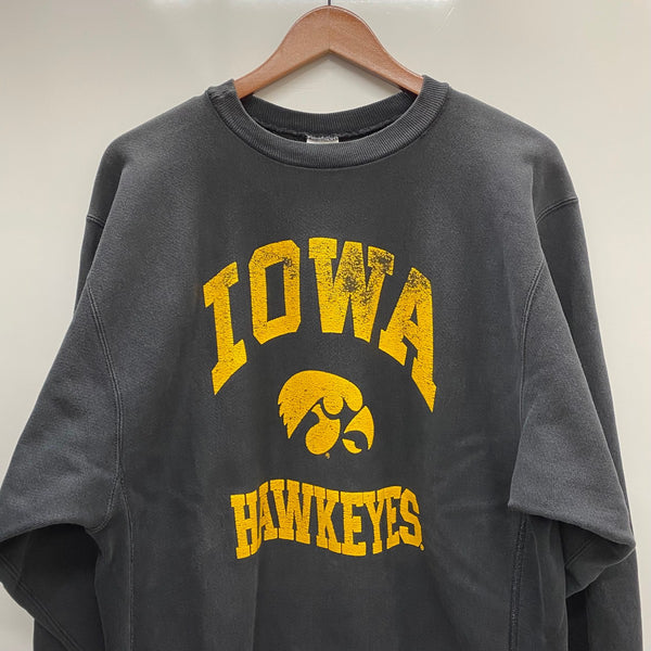 【曜日割引対象外】 チャンピオン Champion 90's REVERSE WEAVE リバースウィーブ IOWA カレッジ メキシコ製 スウェット ブラック XLサイズ 201MT-4513 VB