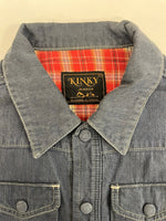 ヒステリックグラマー HYSTERIC GLAMOUR ショート丈 短丈 ワークジャケット KINKY JEANS 青 インディゴ シャツジャケット 裏地チェック ブランケット 2AB-2790 ジャケット ブルー フリーサイズ 101LT-180