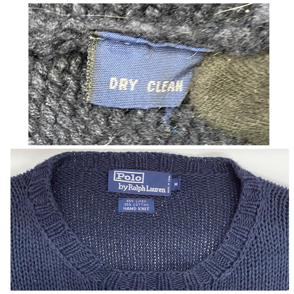 【曜日割引対象外】 ラルフローレン POLO RALPH LAUREN ポロベア HAND KNIT ニット セーター ネイビー Mサイズ 201MT-4270 VB