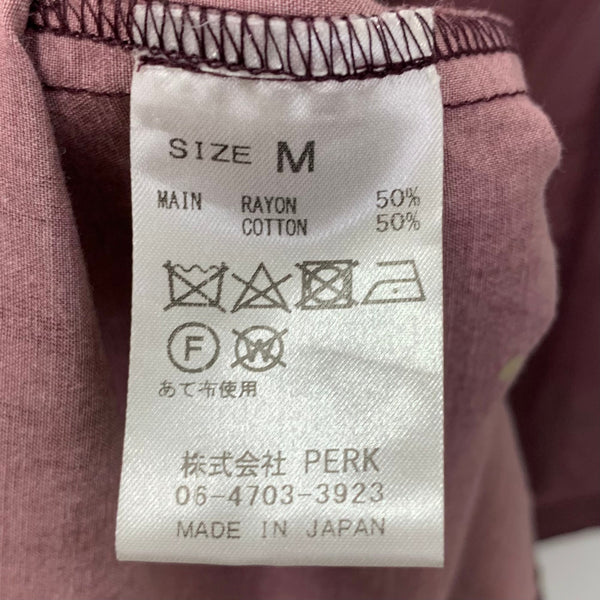 インク ink オープンカラーシャツ 半袖シャツ レッド Mサイズ 201MT-3765