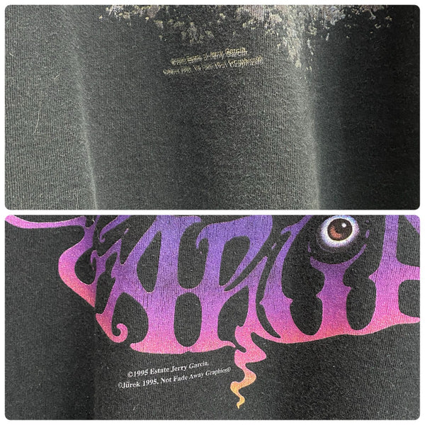 【曜日割引対象外】 ヴィンテージ vintage 90's Grateful Dead 1995 Jerry Garcia USA製 Tシャツ ブラック XLサイズ 201MT-4488 VB