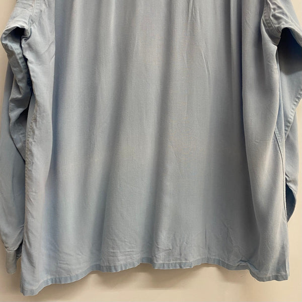 【曜日割引対象外】 ヴィンテージ vintage 50's~ DONEGAL レーヨン オープンカラー 長袖シャツ ブルー 201MT-4611 VB