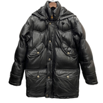 【曜日割引対象外】 ハーレーダビッドソン HARLEY-DAVIDSON レザーダウンジャケット 牛革 ジャケット ブラック Mサイズ 201MT-4498 VB