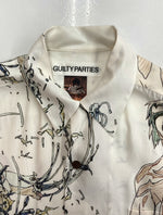 ワコマリア WACKO MARIA × GHOST IN THE SHELL 攻殻機動隊 HAWAIIAN SHIRT ハワイアン シャツ アロハシャツ 半袖 白 半袖シャツ キャラクター ホワイト Sサイズ 104MT-1163