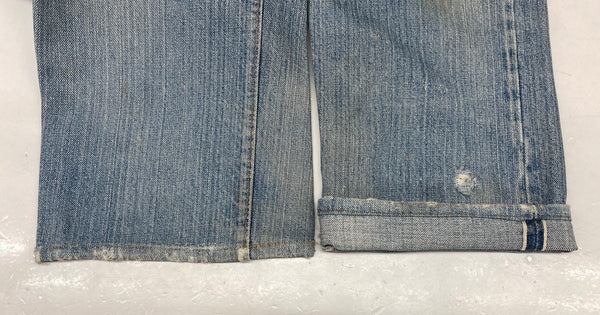 リーバイス Levi's 66前期 70's 70年代 Vintage ヴィンテージ ジーンズ デニムパンツ ボタン裏6 赤耳 青 無地 デニム ブルー サイズ不明 104MB-115