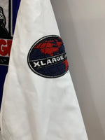 エクストララージ X-LARGE OG LOGO VARSITY JACKET スタジャン 101224021007 ジャケット 刺繍 ブルー XLサイズ 201MT-2389