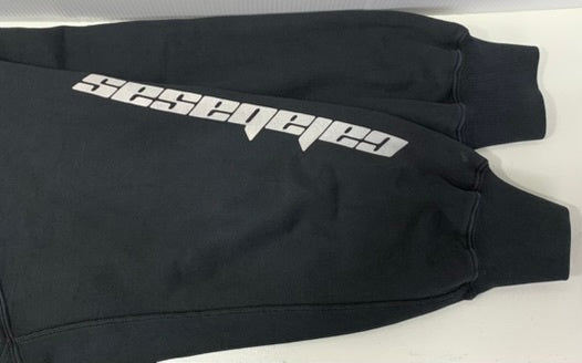 イージー YEEZY SEASON 4 袖プリント KW4C203 スウェット ブラック XLサイズ 201MT-4258