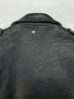 ショット SCHOTT LEATHER JACKET レザー ジャケット ダブルライダース バイカー USA製 PERFECTO 黒 38 ジャケット 無地 ブラック 104MT-903