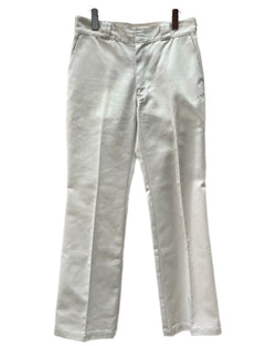 トーガ TOGA ARCHIVES × Dickies ディッキーズ 21AW Flare Pants フレア パンツ ジップフライ ワーク ウエスタン ブーツカット メタル スタッズ 白 ロゴ TC12-FF510 ボトムスその他 ホワイト サイズ 44 104MB-166
