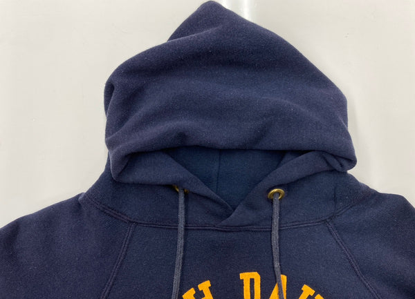 チャンピオン Champion 70s 70年代 バータグ 4段 ラグラン 脇下ガゼット カレッジ USA製 ナス紺  パーカ プリント ネイビー Lサイズ 104MT-1769