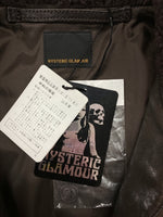 ヒステリックグラマー HYSTERIC GLAMOUR Leather Jacket レザー ジャケット アウター ブルゾン ボア 茶色 0234LB01 ジャケット 無地 ブラウン Sサイズ 104MT-622