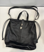 イアパピヨネ ear PAPILLONNER バックル 巾着ショルダーバッグ  本革 黒 2Way EAZ1021212A0008 バッグ レディースバッグ ショルダーバッグ・メッセンジャーバッグ ブラック 101bag-218