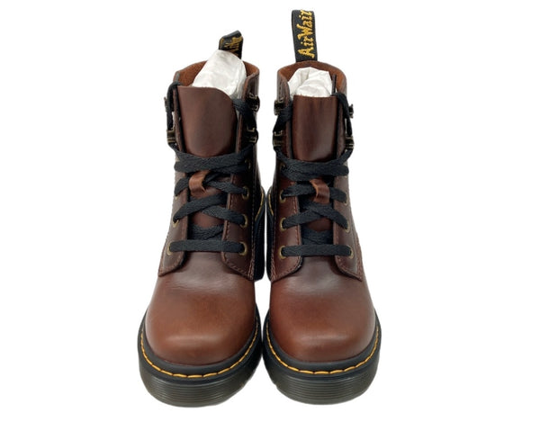 ドクターマーチン Dr.Martens JESY ジェシー 6 タイ ブーツ 厚底 ヒール レザー レースアップ Classic Pull Up DARK BROWN 茶色 31758201 レディース靴 ブーツ その他 ブラウン EU37 104S-722