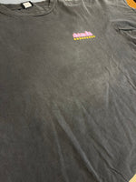 パタゴニア PATAGONIA 90s Vintage ヴィンテージ 雪なしタグ USA製 生態系 絶滅危惧種 プリントTシャツ 半袖カットソー 墨黒 XL Tシャツ ブラック LLサイズ 101MT-4700