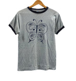 チャンピオン Champion 70's 70年代 バータグ 蝶 バタフライ DAY CAMP 染み込み プリント vintage ヴィンテージ made in USA アメリカ製 リンガーＴ Tシャツ ベージュ Mサイズ 101MT-4037