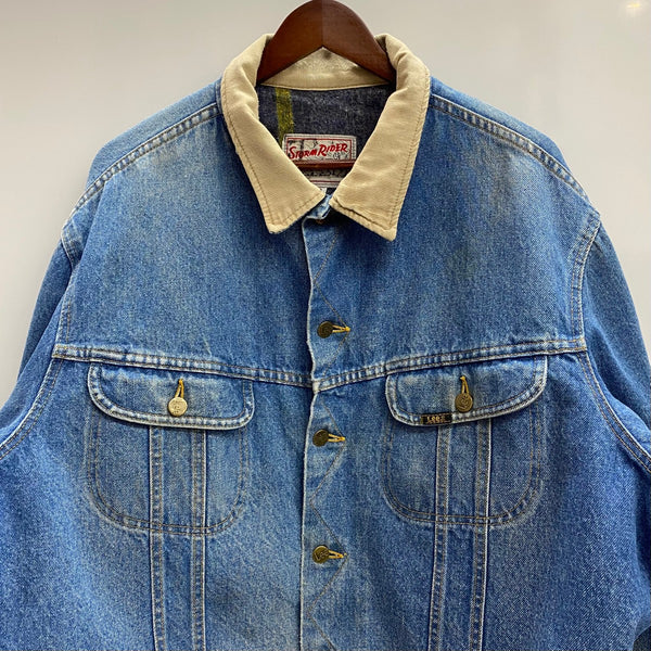 【曜日割引対象外】 リー Lee 90's ストームライダー デニムジャケット ブランケットライナー ジャケット ブルー 50サイズ 201MT-4521 VB