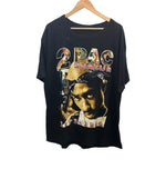 ラップTシャツ RAP-T Vintage Hip Hop Tupac 2PAC SHAKUR ONLY GOD CAN JUGE ME ヴィンテージ rap tee - Tシャツ ブラック フリーサイズ 101MT-2737