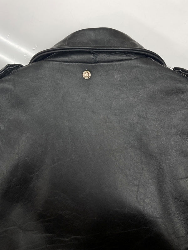 ショット SCHOTT Perfecto LEATHER JACKET レザー ジャケット ダブル ライダース バイカー アウトドア USA製 アウター 黒 サイズ 34 ジャケット 無地 ブラック 104MT-1692