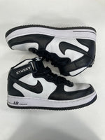 ナイキ NIKE Air Force 1 Mid Black and Light Bone STUSSY エアフォース1 ミッド ブラック アンド ライトボーン ステューシー AF1 白黒 DJ7840-002 メンズ靴 スニーカー ホワイト 26cm 101sh-1922