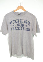 ステューシー  STUSSY  90s OLD STUSSY ロゴプリント Tシャツ USA製 紺タグ  Tシャツ グレー Mサイズ 103MT-2856
