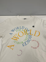 ヴィンテージ vintage 80’s～90’s 80s 90s  anvil APPLE アップル A WORLD OF CHOICES 企業Tee アートT art シングルステッチ ロンT ホワイト Lサイズ 101MT-3674