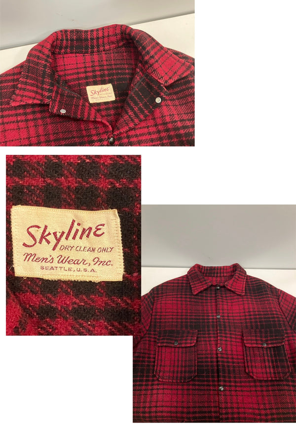 ヴィンテージ vintage 50's 50年代 Skyline マッキーノ クルーザー ジャケット オンブレ シャドーチェック ハンティング ジャケット レッド 101MT-5030