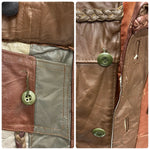 【曜日割引対象外】 ヴィンテージ vintage 80's~ Americana LEATHER USA製 パッチワーク レザージャケット ジャケット マルチカラー 40サイズ 201MT-4458 VB