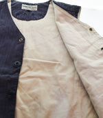 ササフラス SASSAFRAS コットン ベスト ベスト ネイビー Mサイズ 103MT-3314