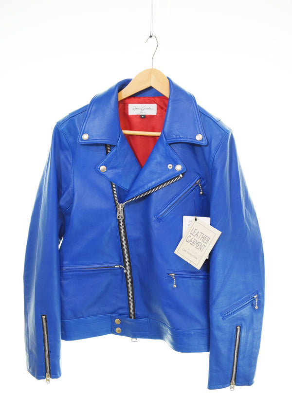 レトログレード Retro Grade Seep LETHER W RIDERS JACKET シープレザー ダブル ライダース ジャケット 793-4950002 ジャケット ブルー Mサイズ 103MT-3114
