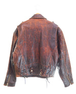 アビレックス AVIREX レザージャケット ダブルライダースジャケット ジャケット ブラウン Mサイズ 103MT-2527