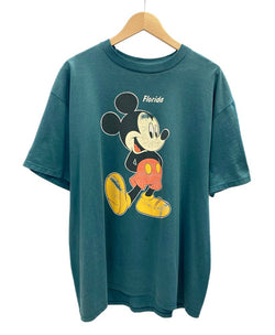 US US古着 JERZEES Disney ディズニー Mickey ミッキー Florida フロリダ キャラT ゆるだぼ XL Tシャツ グリーン LLサイズ 101MT-2680