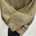 【曜日割引対象外】 クリームソーダ CREAM SODA 80's 90's 金タグ ジップアップ ブルゾン レーヨン かすり ジャケット ベージュ 201MT-4784 VB