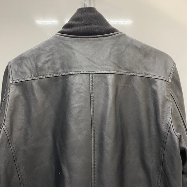 フレッドペリー FRED PERRY ラムレザーブルゾンジャケット ジャケット ブラック Mサイズ 201MT-4346