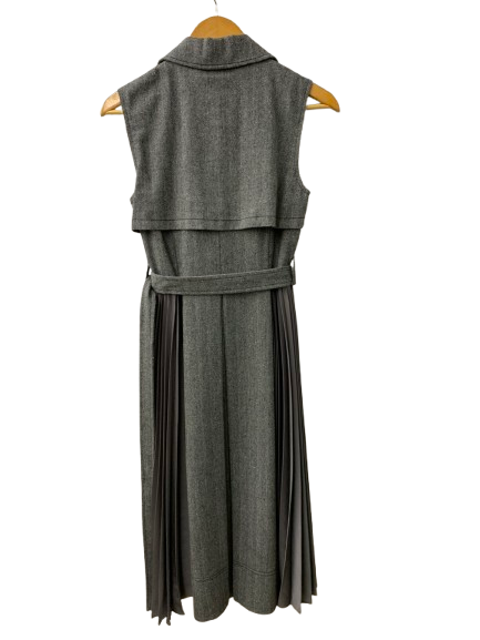 アルページュストーリー Arpege story ジレトレンチ サイドプリーツ ベルト付き ベスト グレー 201LT-456