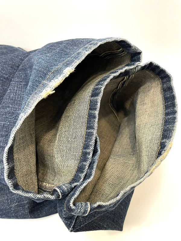 ヤマネ YAMANE カモメ＆ドクチん刺繍 デニム LOT5044 デニム ブルー 34×34 601MB-3