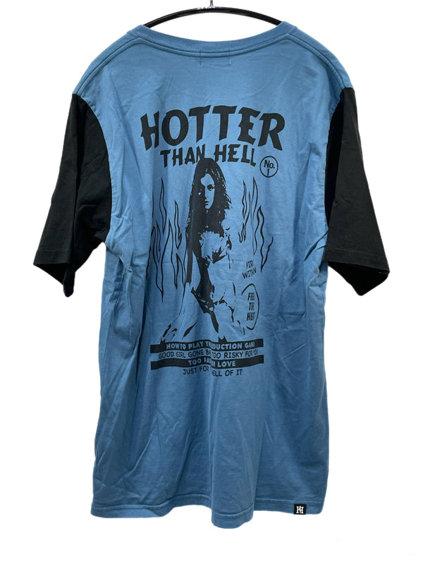 ヒステリックグラマー HYSTERIC GLAMOUR 20SS HOTTER THAN HELL TEE 02202CT19 M Tシャツ ブルー Mサイズ 601MT-21