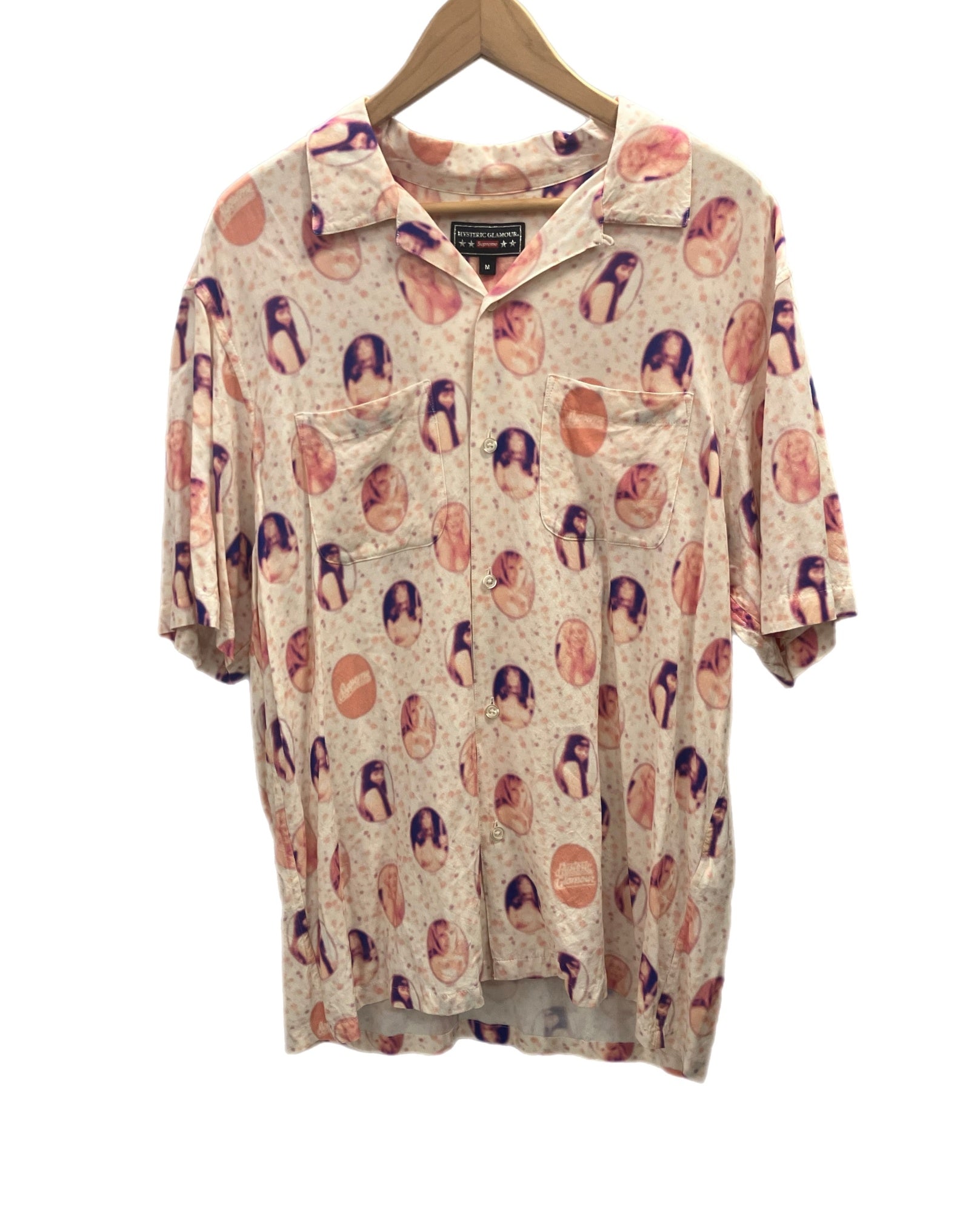 シュプリーム SUPREME HYSTERIC GLAMOUR ヒステリックグラマー 21SS Blurred Girls Rayon S/S  Shirt ブラーレッド ガールズ レーヨン 半袖シャツ ピンク Mサイズ 101MT-2868 | 古着通販のドンドンサガール