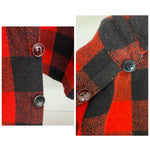 【曜日割引対象外】 エルエルビーン L.L.Bean 50's 筆記体黒タグ チェック柄 ウールジャケット 長袖シャツ レッド 201MT-4232 VB