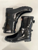 ハンター HUNTER リファインド アジャスタブル グロス ショート バックストラップ 黒 WFS2008RGL レディース靴 ブーツ その他 ブラック UK5（参考サイズ25CM） 101sh-2222